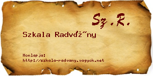 Szkala Radvány névjegykártya